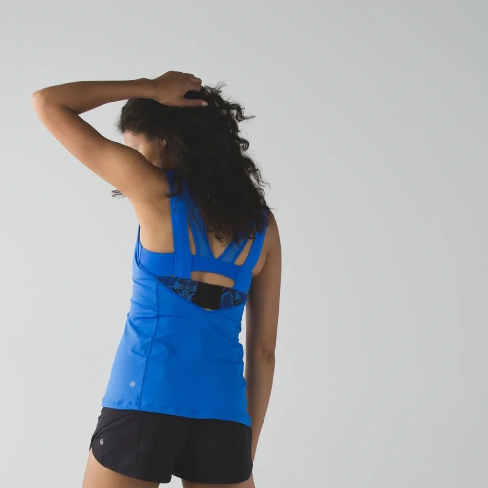Lululemon Super Sport Tank Pipe Dream Blue Size 4 - Picture 3 of 12